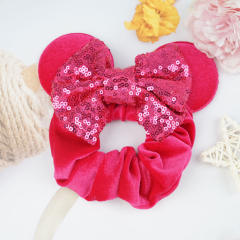Sweet Mickey design scrunchies velvet scrunchies for kids adults