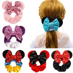 Sweet Mickey design scrunchies velvet scrunchies for kids adults