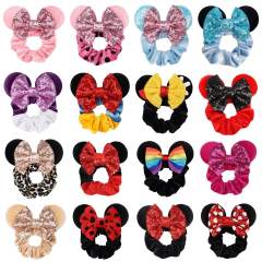 Sweet Mickey design scrunchies velvet scrunchies for kids adults