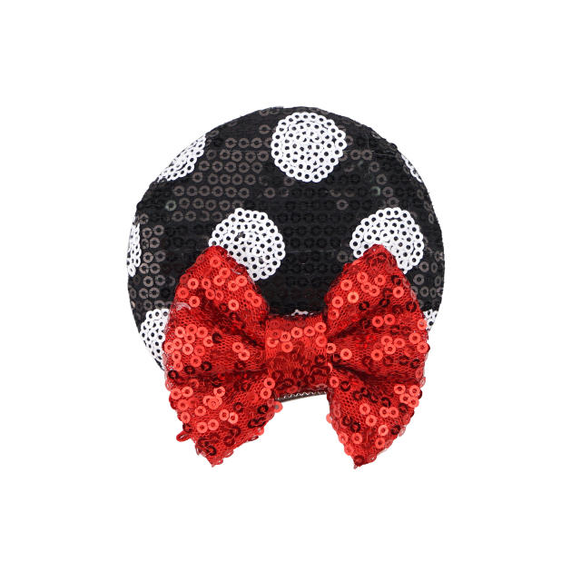 Sweet Children's Headwear Baby Sequin Bow Hairpin Mickey Hairpin duckbill hair clips