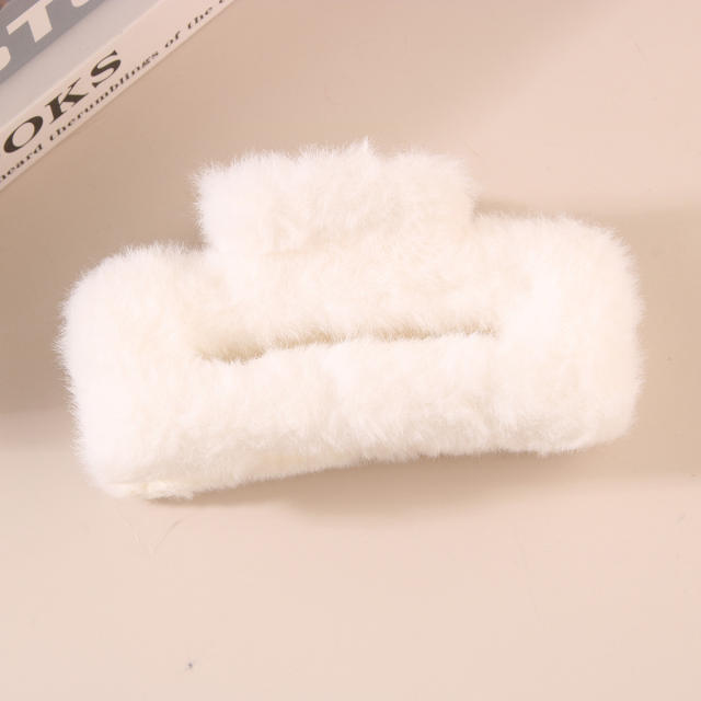 11.5cm large size fluffy women hair claw clips
