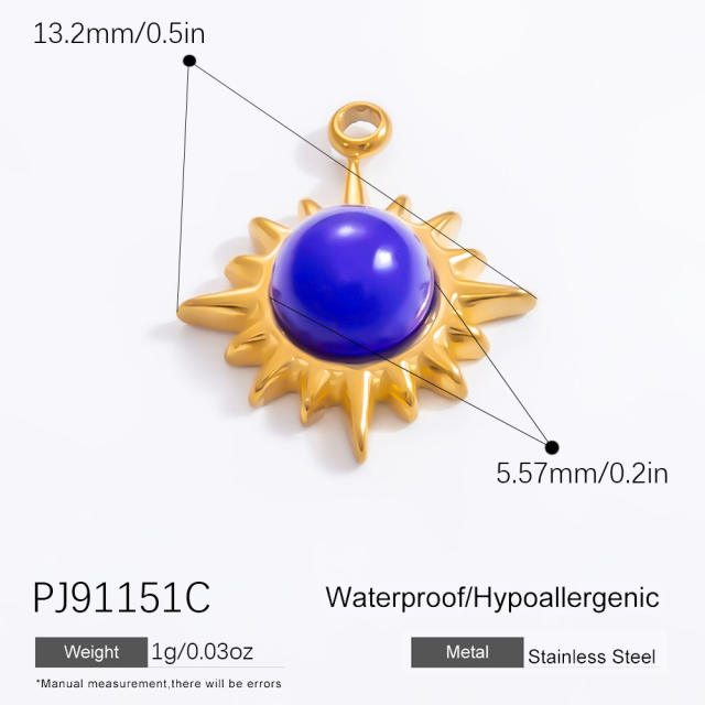18KG diy evil eye heart stainless steel diy pendant charm for necklace bracelet