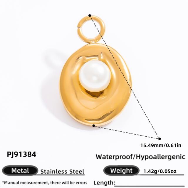 Handmade DIY Personality Jewelry Accessories Stainless Steel Plated 18K Gold Bracelet Necklace Pendant Hanging Accessories