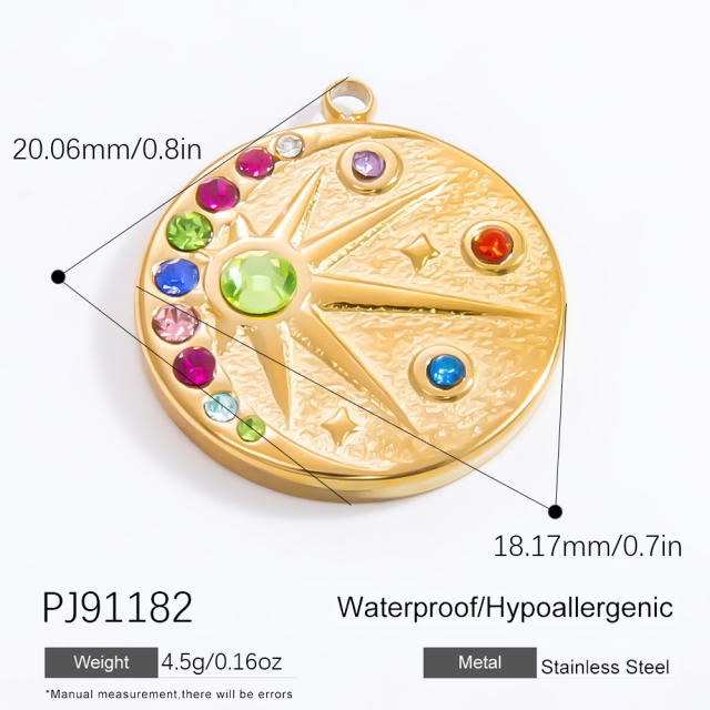 18KG diy evil eye heart stainless steel diy pendant charm for necklace bracelet