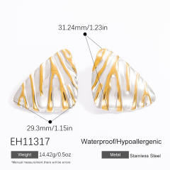 Chunky mix color stainless steel earrings collection