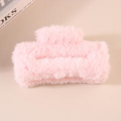 11.5cm large size fluffy women hair claw clips