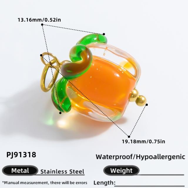 Handmade DIY Personality Jewelry Accessories Stainless Steel Plated 18K Gold Bracelet Necklace Pendant Hanging Accessories
