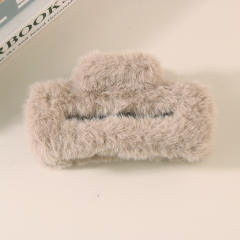 11.5cm large size fluffy women hair claw clips