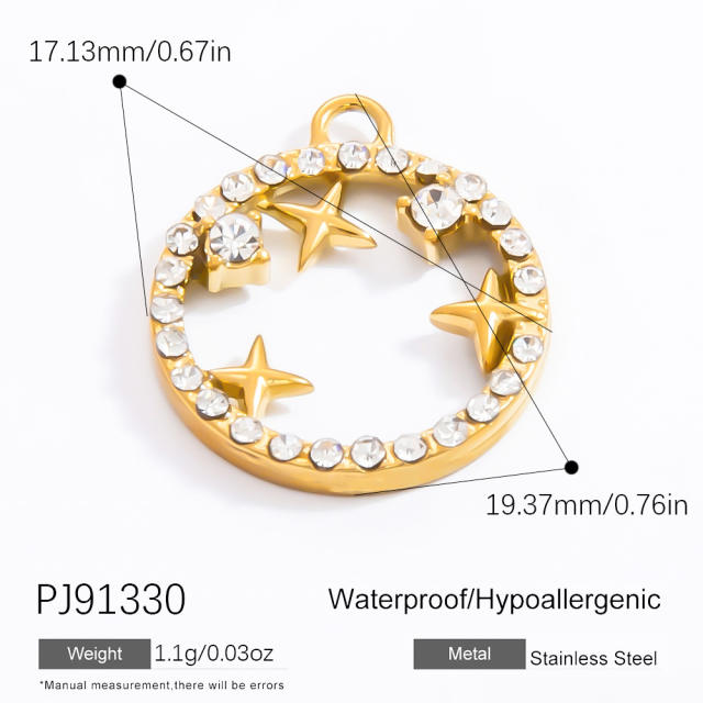 18KG diy evil eye heart stainless steel diy pendant charm for necklace bracelet
