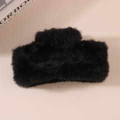 11.5cm large size fluffy women hair claw clips