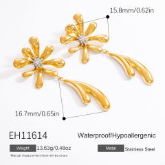 Chunky mix color stainless steel earrings collection