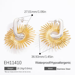 Chunky mix color stainless steel earrings collection