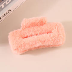 11.5cm large size fluffy women hair claw clips