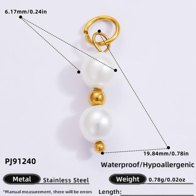 Handmade DIY Personality Jewelry Accessories Stainless Steel Plated 18K Gold Bracelet Necklace Pendant Hanging Accessories
