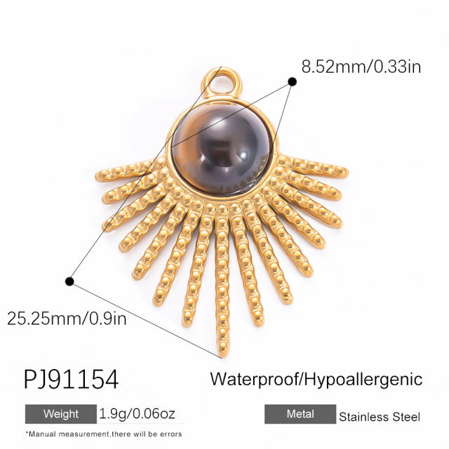 18KG diy evil eye heart stainless steel diy pendant charm for necklace bracelet