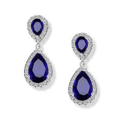 Classic water drop women's earrings with AAA grade zircon bridal earrings