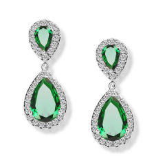 Classic water drop women's earrings with AAA grade zircon bridal earrings