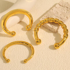 Chunky 18KG stainless steel cuff bangle collection
