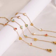Bracelet for girls high-grade fashion light luxury stainless steel love diamond bracelet