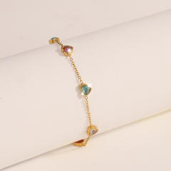 Bracelet for girls high-grade fashion light luxury stainless steel love diamond bracelet