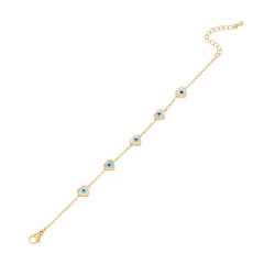 Boho enamel evil Eye Bracelet Star Flower Stainless Steel Bracelet