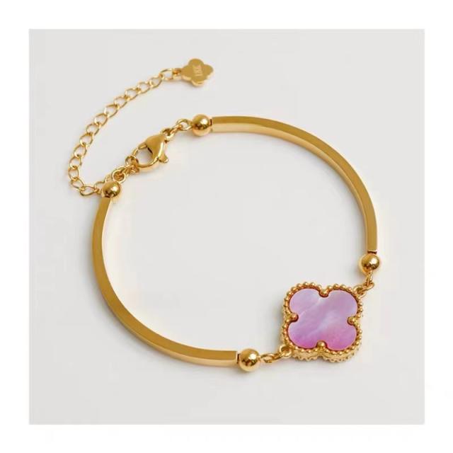 Four-leaf Clover Titanium Steel Bracelet
