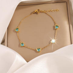 Bracelet for girls high-grade fashion light luxury stainless steel love diamond bracelet