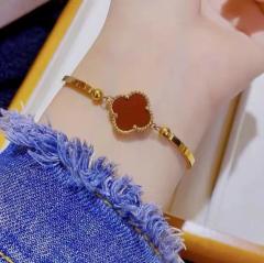 Four-leaf Clover Titanium Steel Bracelet