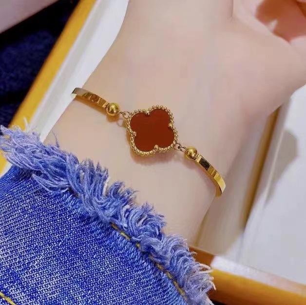Four-leaf Clover Titanium Steel Bracelet