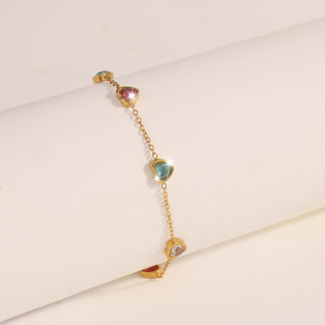 Bracelet for girls high-grade fashion light luxury stainless steel love diamond bracelet