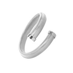 Chunky titanium steel opening bangle earrings stacked Choker jewelry set