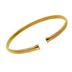 Chunky titanium steel opening bangle earrings stacked Choker jewelry set