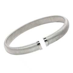 Chunky titanium steel opening bangle earrings stacked Choker jewelry set