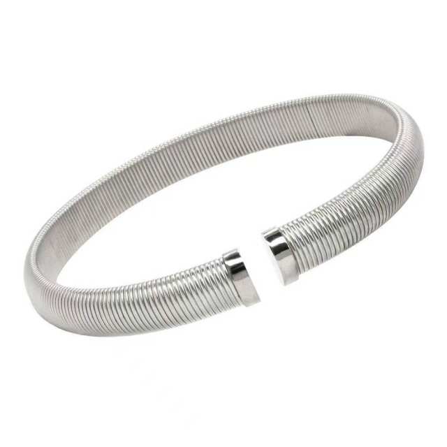 Chunky titanium steel opening bangle earrings stacked Choker jewelry set