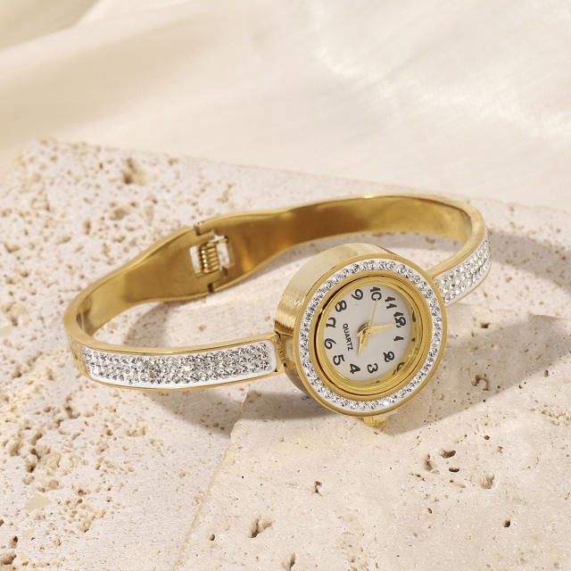 Stainless Steel Bracelet Chain Watch Hollow-out Diamond Temperament Girl's watch