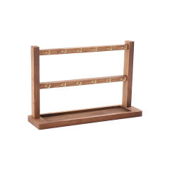 Wholesale Jewelry Keychain Earrings Pendant Display Stand Solid Wood Small Jewelry Hanging Hook