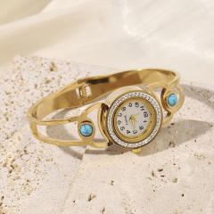 Stainless Steel Bracelet Chain Watch Hollow-out Diamond Temperament Girl's watch