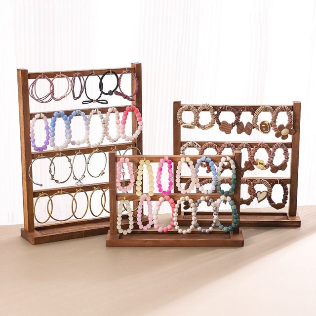 Wholesale Jewelry Keychain Earrings Pendant Display Stand Solid Wood Small Jewelry Hanging Hook