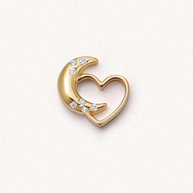 Personality clear locket pendant diy pendant hollow design transparent locket necklace 18k gold