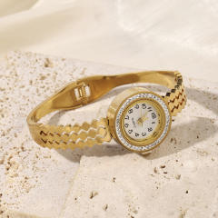 Stainless Steel Bracelet Chain Watch Hollow-out Diamond Temperament Girl's watch