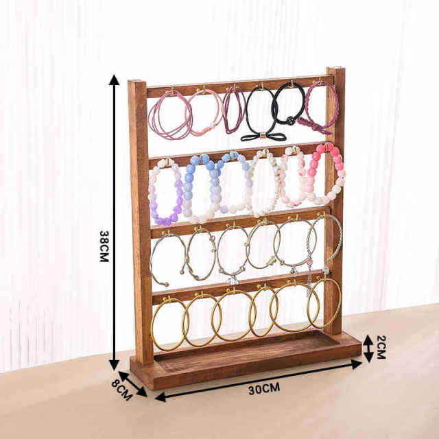 Wholesale Jewelry Keychain Earrings Pendant Display Stand Solid Wood Small Jewelry Hanging Hook