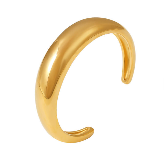 Hot sale chunky stainless steel cuff bangle wide bangle