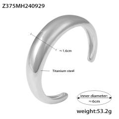 Hot sale chunky stainless steel cuff bangle wide bangle