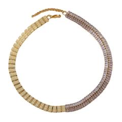 Fashion tennis chain stainless steel 18KG stainless steel choker necklace