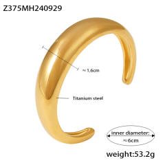Hot sale chunky stainless steel cuff bangle wide bangle