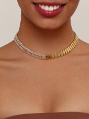 Fashion tennis chain stainless steel 18KG stainless steel choker necklace