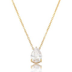 Delicate dainty Water Drops Zircon necklace ear studs bangle set
