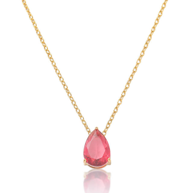 Delicate dainty Water Drops Zircon necklace ear studs bangle set