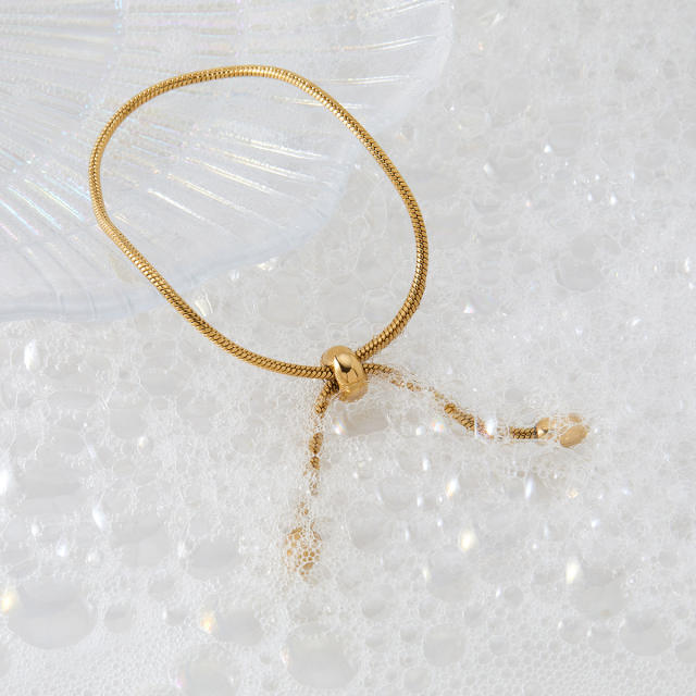 New stainless steel minimalist design adjustable chain bracelet