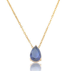 Delicate dainty Water Drops Zircon necklace ear studs bangle set